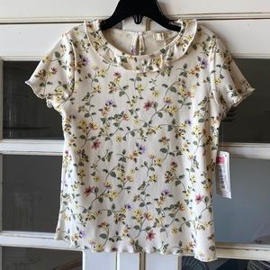 Girls size 6 floral pattern shirt
